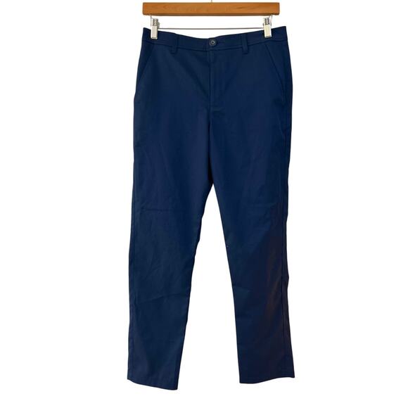 NWT Under Armour Boys Loose Chino Drive Golf Pants Navy Blue 18 - Picture 1 of 6